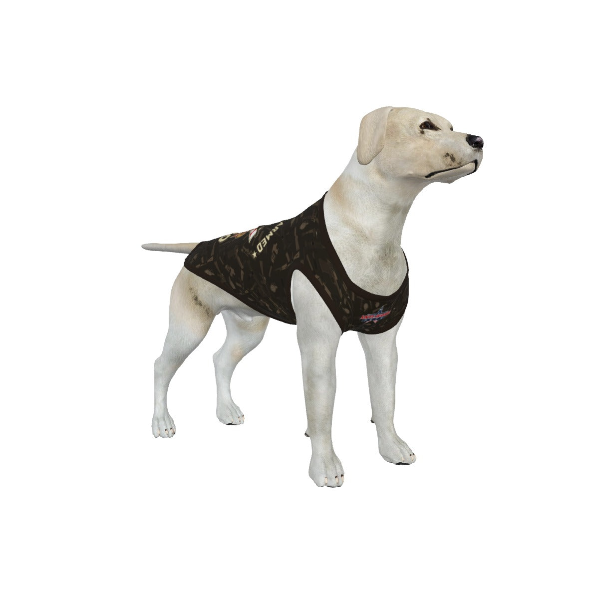 Pug- Gun Pattern Medium- My Owner Is Armed- Star Flag- Anti Woke Pets - Big Dog's Tank Top